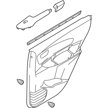 Hyundai 83302-2E010-QL Panel Complete-Rear Door Trim,RH