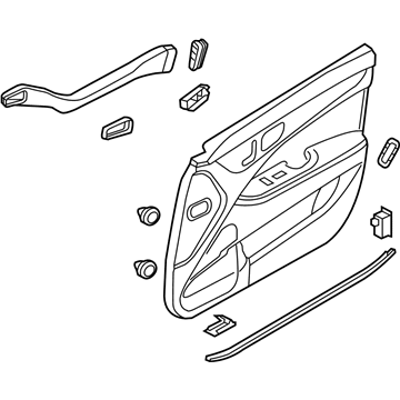 Hyundai 82306-3N700-W2R Panel Assembly-Front Door Trim,RH