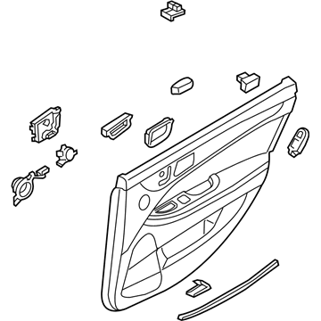 Hyundai 83302-3NED0-W6V Panel Complete-Rear Door Trim,RH