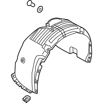 Hyundai 86811-E6100 Front Wheel Guard Assembly,Left