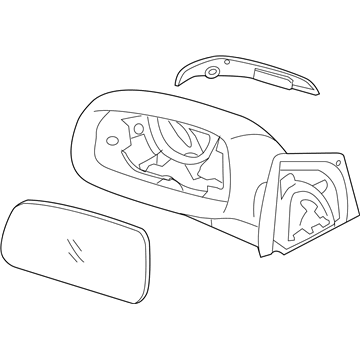 Hyundai 87610-2S050 Mirror Assembly-Rear View,LH