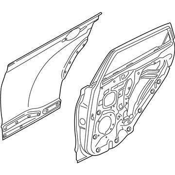 Hyundai 77004-J9010 Panel Assembly-Rear Door,RH