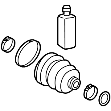 Hyundai 497L5-IB100 BOOT KIT-DIFF SIDE,LH