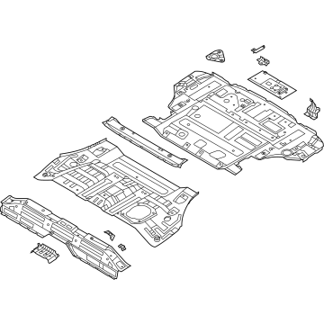 Hyundai 65500-CL000 Panel Complete-Rear Floor