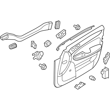 Hyundai 82302-3M020-A4 Panel Complete-Front Door Trim,RH