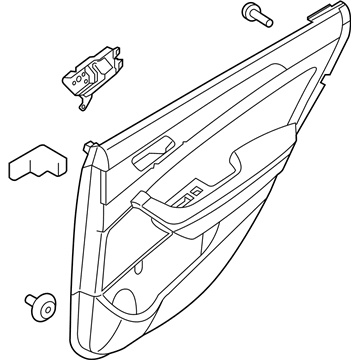 Hyundai 83307-C2000-ZPP Panel Assembly-Rear Door Trim,LH