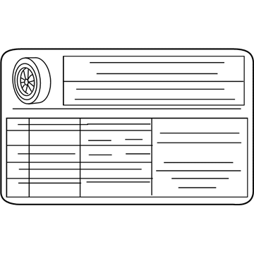 Hyundai 05203-1E521 Label-Tire Pressure