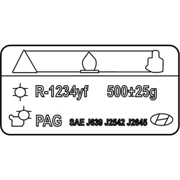 Hyundai 97699-F2100 Label-Refrigerant