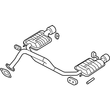 2004 Hyundai Tiburon Muffler - 28700-2C451