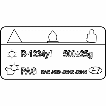 Hyundai 97699-G7090 Label-Refrigerant