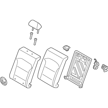 Hyundai 89300-G7001-SKJ BACK ASSY-RR SEAT LH