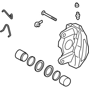 Hyundai 58311-J5A50-RGE Caliper Kit-Rear Brake,RH