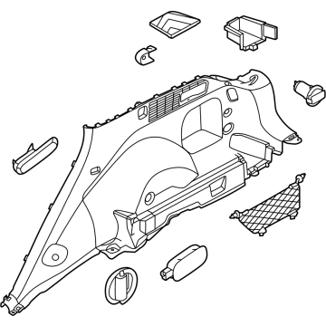 Hyundai 85740-DS510-OCW TRIM ASSY-LUGGAGE SIDE RH