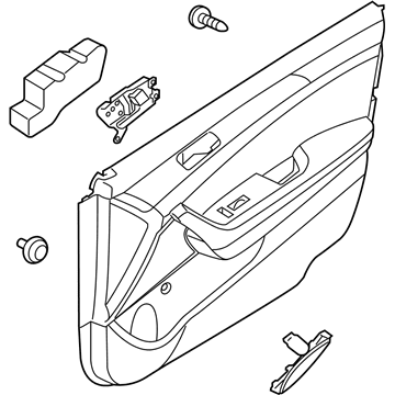 Hyundai 82306-E6AX0-TGU Panel Assembly-Front Door Trim,RH