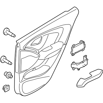 Hyundai 83308-2S132-9P Panel Complete-Rear Door Trim,RH