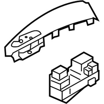 Hyundai 93580-2S500-9P Rear Power Window Sub Switch Assembly, Right