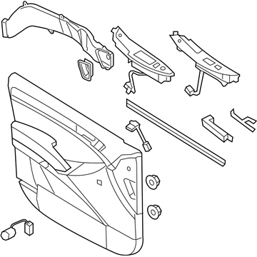 Hyundai 82302-3J080-AN Panel Complete-Front Door Trim,RH