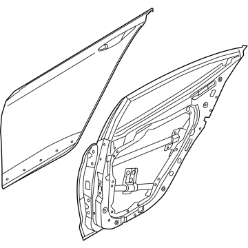 Hyundai 77003-GI010 PANEL ASSY-REAR DOOR,LH