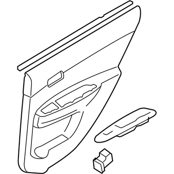 Hyundai 83301-1E010-AR Panel Complete-Rear Door Trim,LH