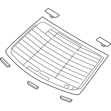 Hyundai 87110-3N000 Glass Assembly-Rear Window