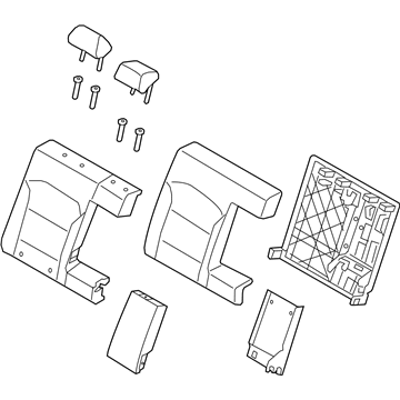 Hyundai 89400-F2310-SVS Back Assembly-RR Seat RH