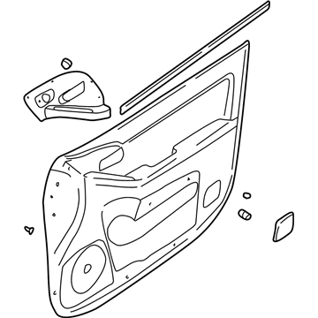 Hyundai 82302-2D070-EW Panel Complete-Front Door Trim,RH