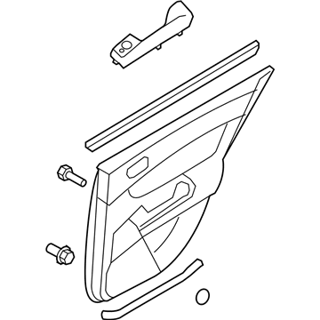 Hyundai 83301-3K080-C8 Panel Complete-Rear Door Trim,LH