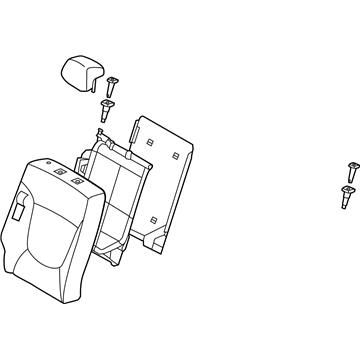 Hyundai 89400-1R640-N2U Back Assembly-Rear Seat RH