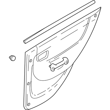 Hyundai 83303-25060-FA Panel Complete-Rear Door Trim,LH