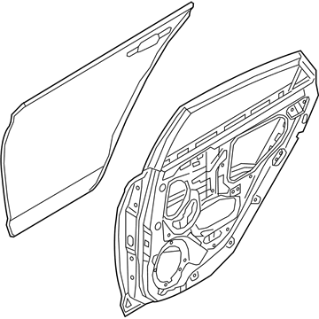 Hyundai 77003-J0000 Panel Assembly-Rear Door,LH