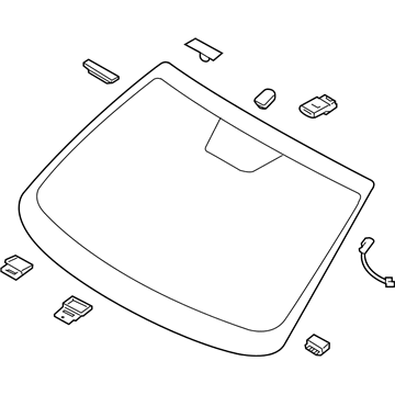 Hyundai 86111-D3870 Windshield Glass Assembly