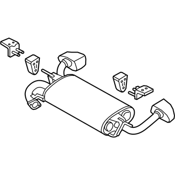 Hyundai Genesis Coupe Muffler - 28700-2M200