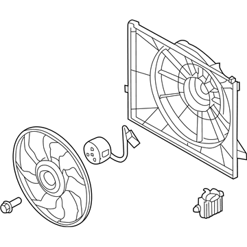 2012 Hyundai Sonata Hybrid Fan Motor - 25380-4R280