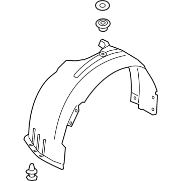 Hyundai 86812-J3000 Front Wheel Guard Assembly,Right