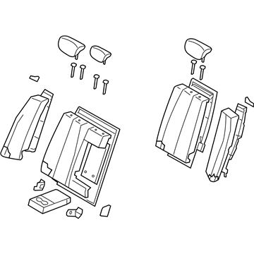 Hyundai 89300-2H320-AAM Back Assembly-Rear Seat LH