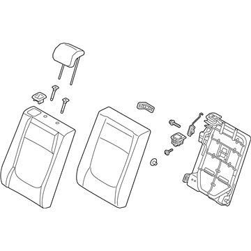 Hyundai 89400-J0020-PJR Back Assembly-Rear Seat RH