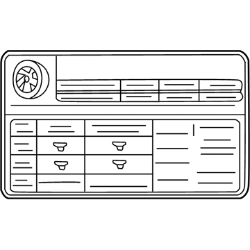 Hyundai 05203-4D000 Label-Tire Pressure