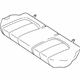 Hyundai 89160-25100-FBJ Rear Seat Cushion Cover